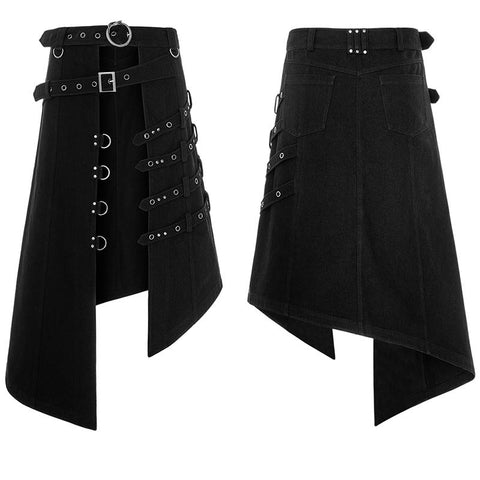 Punk asymmetrical overskirt