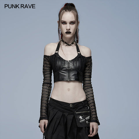 Gothic sexy crop top