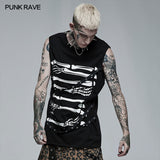 Punk Daily Wear Printing Sleeveless T-shirt