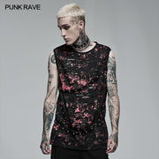 Punk Daily Wear Printing Sleeveless T-shirt