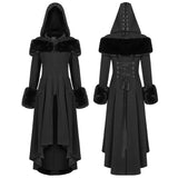 Goth Mid Length Cotton-padded Coat