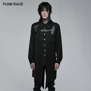 Goth medium length dovetail shirt