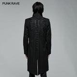 Goth handsome medium length embroidered jacket