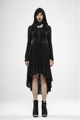 Dark Witch Mid-length Cardigan with Hood