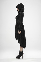 Dark Witch Mid-length Cardigan with Hood